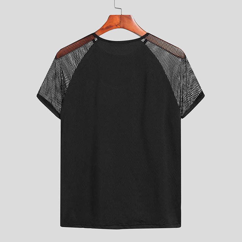 Printed short-sleeved crewneck