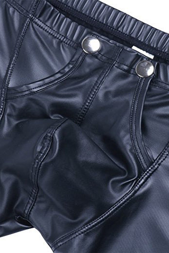 Men's Wetlook Boxer Shorts with Buttons