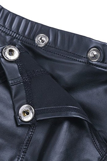 Men's Wetlook Boxer Shorts with Buttons