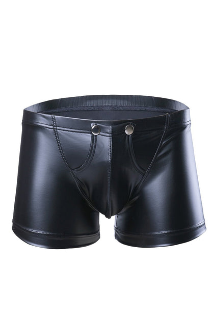 Men's Wetlook Boxer Shorts with Buttons