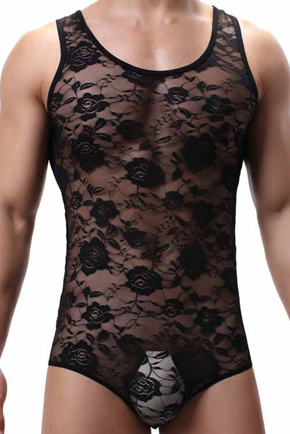 Bodysuit homme dentelle sexy