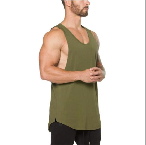 Bodybuilding vest solid color summer V-neck comprehensive training sports bottomed T-shirt